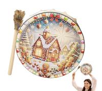 Shaman Hand Drums, Shaman Drums for Adults | Spiritual Music Gingerbread Man Shamanic Drum - Spiritual Instrument with Pleasant Sound for Work Area, Outdoor Activity