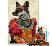 Shaman Wolf Portrait 1000 Piece Jigsaws for Teenagers Mind Exercise Toy Mental Relax Design Assembly Santa Wish List 50x75cm