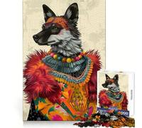 Shaman Wolf Portrait 1000 Piece Jigsaws for Teenagers Mind Exercise Toy Mental Relax Design Assembly Santa Wish List 50x75cm