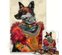Shaman Wolf Portrait 1000 Pieces Jigsaw Puzzles for Teenagers Logic Ability Toy Light Relax Accurate Cut Classic Gift 38x52cm