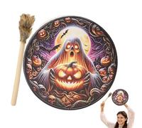 Shamanic Drum, Handmade Shamanic Drum - Meditation Drum Shaman's Drum - Shamanic Drums for 10 Inch Spiritual Instruments, Shamanic Instruments Hallowe's Drum