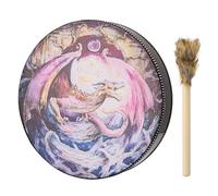 Shamanic Drum Leather Wood Hand Drum Siberian Symbol