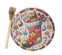 Shamanic Drum Shaman Drum - Christmas Instrumental Drum - Shamanic Instrument for Spiritual Music, Reflection Meditation Home Decoration