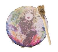Shamanic Drum With Stick Leopard Authentic Sound Instruments