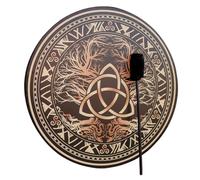 Shamanic Drum with Stick - Sacred Celtic Frame Drum, Vegan Sound Healing Tool, Siberian Spiritual Instrument for Adults | Meditation Music Percussion for Rituals Ceremonies