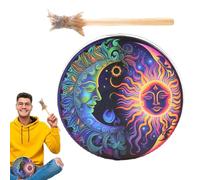 Shamanic Drums | Decoration Design Hand Drum With Drum Stick,Drum Sound Healing Tool, Shaman Hand Drum, Decoration Design Hand Drum, Drum Shaman For Meditation