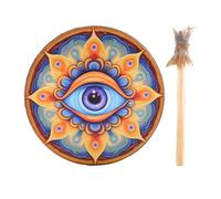 Shamanic Drums - Handmade Shaman Drum | Drum Sound Healing Tool, Retro Color Shaman Hand Drum, Hand Drum Decoration Design Suitable For Meditation