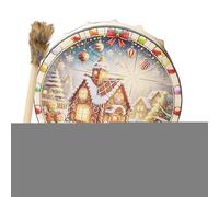 Shamanic Drums Siberian, Christmas Shamanic Drums - Christmas Gingerbread Man Shamanic Drum | Hollow Drum Back Spiritual Drum for Outdoor Activities, Home, Work Area
