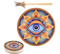 Shamanic Drums,Wood Shaman Drums With Drum Stick - Retro Color Shaman Hand Drum, Decoration Design Hand Drum, Wood For Meditation, Spiritual Music