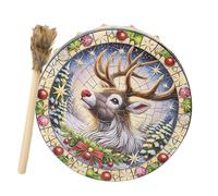 Shamanic Hand Drum | Christmas Spirit Music Drum - Shamanic Instrument, Drum Sound Healing Tool, Home Decoration