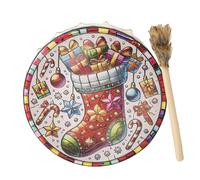 Shamanic Hand Drum,Christmas Spirit Music Drum - Shamanic Instrument, Fashion Desktop Ornament for Home Decor, Drum Sound Healing Tool