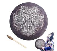 Shamanic Hand Drum | Handcrafted Shaman Drum | Spiritual Drum, Hand Designed Shaman Drum with Drum Stick, Music Spirit Bass Drum