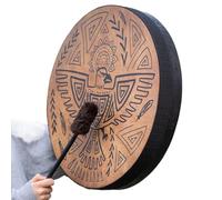 Shamanic Hand Drum Handmade Shamanic Drum, 3D Tree Shaped Mallet Ethereal Drum Musical Instrument Music Design Hand Drum for Boys and Girls Frame Drums