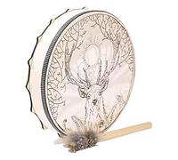 Shamanic Hand Drum Handmade Shamanic Drum, Hand-made Elk Pattern Hand Drum with Drum Sticks Ethereal Drum Adult Drum for relax for Boys and Girls
