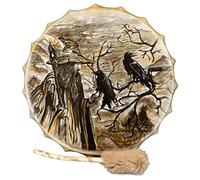 Shamanic Hand Drum Handmade Shamanic Drum, Percussion Instruments, Tambourines, Drumsticks, Ethereal Drum, for relax Adult Drum