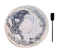 Shamanic Hand Drum Handmade Shamanic Drum, With Rope Handled Mallet Ethereal Drum for Musical Instrument Decoration Frame Drums