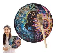 Shamanic Hand Drum - Shamanic Drum Tools, Hand Drum Percussion | Shamanic Acoustic Drum Circle Craft Instrument, Sacred Drum Tool