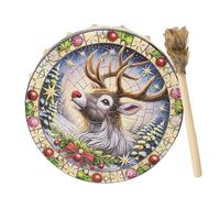 Shamanic Hand Drum Shamanic Percussion Hand Drum Christmas Sound Healer Drum | Shamanic Instrument Drum Sound Healing Tool Home Decoration