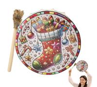 Shamanic Hand Drum, Shamanic Percussion Hand Drum - Christmas Sound Healer Drum - Shamanic Instrument for Adults, Drum Sound Healing Tool, Fashion Desktop Ornament