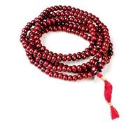 Shambhava Natural Red Chandan Mala for Spiritual Wellness and Meditation