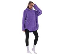 Shamdon Home Collection Blanket Hoodie,Oversized Hoodie Women, Hoodie Blanket Adult,Cat Ears Hooded Warm Fleece Wearable Blanket with Sleeve, Huge Pocket, Cozy & Soft Gift for Her,Men,Unisex