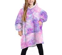 Shamdon Home Collection Kids Oversize Blanket Hoodie, Fluffy Sherpa FLeece Giant Hooded Sweatshirt with Pocket for Children Teens Aged 5-15