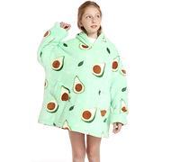 Shamdon Home Collection Kids Oversized Blanket Hoodie,Wearable Blanket Sweatshirt for Girls Boys, Sherpa FLeece Hooded Pullover with Pocket for Children Teens Aged 5-15