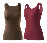 Shamfreshen U Neck Built-in Bra Tank, Stadardize Constituent Bra Tank, Compression Sleeveless Slim Fit Top