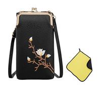 Shamfreshen Women Sling Cross-Body Wallet, Desirable Multi-Compartment Crossbody Phone Bag For Daily & Travel(Black)