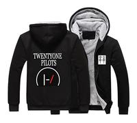 SHAMMA 2023 Men's Hoodies for 21 Pilots Winter Jackets Fleece Coats Pullover Zip Up Sweatshirt Warm Thick Outerwear Workout Tops Casual Jumpers for Men-A||M