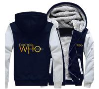 SHAMMA Mens Fleece Hoodies for Doctor Who Winter Jackets Full Zip Coats Warm Thick Outerwear Workout Pullover Casual Tops for Men-C||L