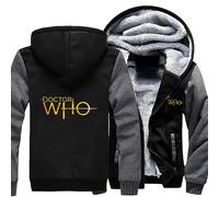 SHAMMA Mens Fleece Hoodies for Doctor Who Winter Jackets Full Zip Coats Warm Thick Outerwear Workout Pullover Casual Tops for Men-A||5XL