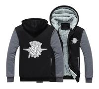 SHAMMA Mens Hoodies Jackets for MV Agusta Zipper Hooded Sweatshirts Heavyweight Fleece Coats Autumn Winter Outerwear Tops with Pockets-A||XL