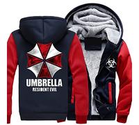 SHAMMA Mens Winter Hoodies for Resident/Evil/Umbrella Zip Up Jackets Fleece Coats Heavyweight Sweatshirt Pullover Thick Hooded Tops Sports Jumpers for Men-B||M