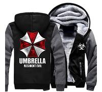 SHAMMA Mens Winter Hoodies for Resident/Evil/Umbrella Zip Up Jackets Fleece Coats Heavyweight Sweatshirt Pullover Thick Hooded Tops Sports Jumpers for Men-C||M