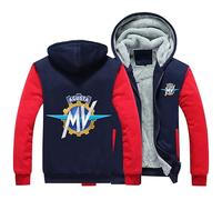 SHAMMA Mens Zip Up Hoodies for MV Agusta Fleece Jackets Winter Coat Warm Thick Pullover Hooded Sweatshirt Workout Outerwear for Men-A||M