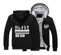 SHAMMA Mens Zip Up Hoodies for Walking Dead Winter Jacket Pullover Warm Thick Sweatshirt Casual Coat Outerwear Workout Jumpers for Men-D||M