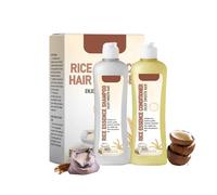 Shampoo and Conditioner Bar Set,Rice Essence Hair Care Set with Coconut Oil Keratin for Moisturizing,Strengthening and Cleansing,Rice Water Hair Shampoo for All Hair Types