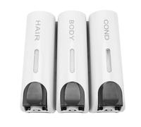 Shampoo And Conditioner Dispenser, 3 Pcs Wall Mounted Soap Dispenser No Drilling Wall Mounted Press Shampoo Dispenser for Bathroom Shower Gel Shampoo Conditioner