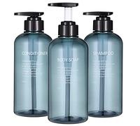 Shampoo and conditioner Dispenser Bottles, 3pcs 16.9oz/500ml Plastic Empty Pump Bottle Refillable Pump Lotion Bottle Set