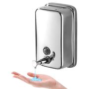 Shampoo and Conditioner Dispenser - Wall Mounted Liquid Soap Wash Dispenser for Bathroom, Home, and Hotel - Stainless Steel