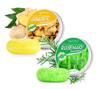 Shampoo Bar Ginger and Rosemary, Organic Ginger and Rosemary Shampoo Bar for Hair Growth, Scalp and Hair Loss Treatment, Anti Dandruff Natural Bars Set, 60g Each