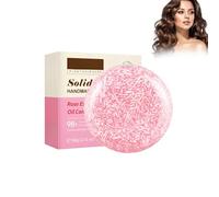 Shampoo Bar Rose, 60 g Hair Soap & More with Rose Water Solid Mild Hair Shampoo Rose Soap Shower Soap for All Hair Types, Shampoo Bar for Oily Hair & Dry Hair, Dry Scalp