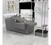 Shampoo Barber Classic Chair,Shampoo Barber Backwash Chair, Shampoo Bowl Sink Chair for Spa Beauty Salon,Gray,B