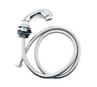 Shampoo Bed Shower Head, 120cm Hose Set, Curved Sprayer for Salon Bowl, Water Saving ABS Design, Flexible Hair Washing Tool(Silver)