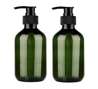 Shampoo Bottles With Pump Hand Soap Dispenser Bathroom Dark Green/Brown/1pc/2pc/4pc/500ml Plastic Empty Refillable Soap Dispenser Bottles For Dispensing (1pc 500ml dark green)