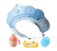 Shampoo cap, shower cap for hair washing hat with water temperature gauge and shampoo cup, shampoo cap with shampoo brush, makes bathing