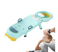 Shampoo Chair - Adjustable Shampoo Chair for Kids, Folding Hairdressing Seats | Baby Shampoo Chair with Portable U-Shaped Soft Headrest with Shampoo Tub PE