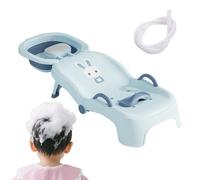 Shampoo Chair, Safety Compliance Ensured, 1piece, Foldable Ba by Bath Seat, Head Rest Recliner Rinser Seat, Efficient Water Management, for Home Ages 0-10 Boys Girls Bathroom