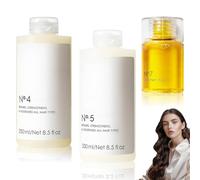 Shampoo & Conditioner Sets - Repair Shampoo 250 ml + No.5 Conditioner 250 ml + No.7 Bonding Oil 30 ml, Hydrates and Control Frizz up to 72 Hours, Bonding Oil for Shine and Protection, for